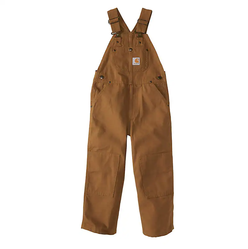 Child Loose Fit Canvas Bib - Carhartt Brown