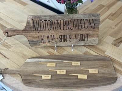 Serving Board with Cheese Markers