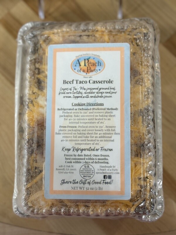 Peach of a Party Beef Taco Casserole