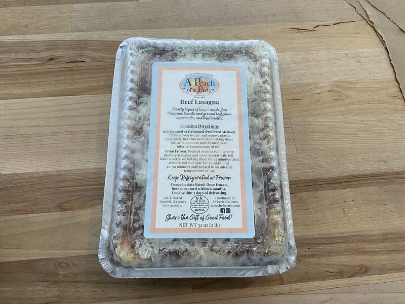 Peach of a Party Beef Lasagna