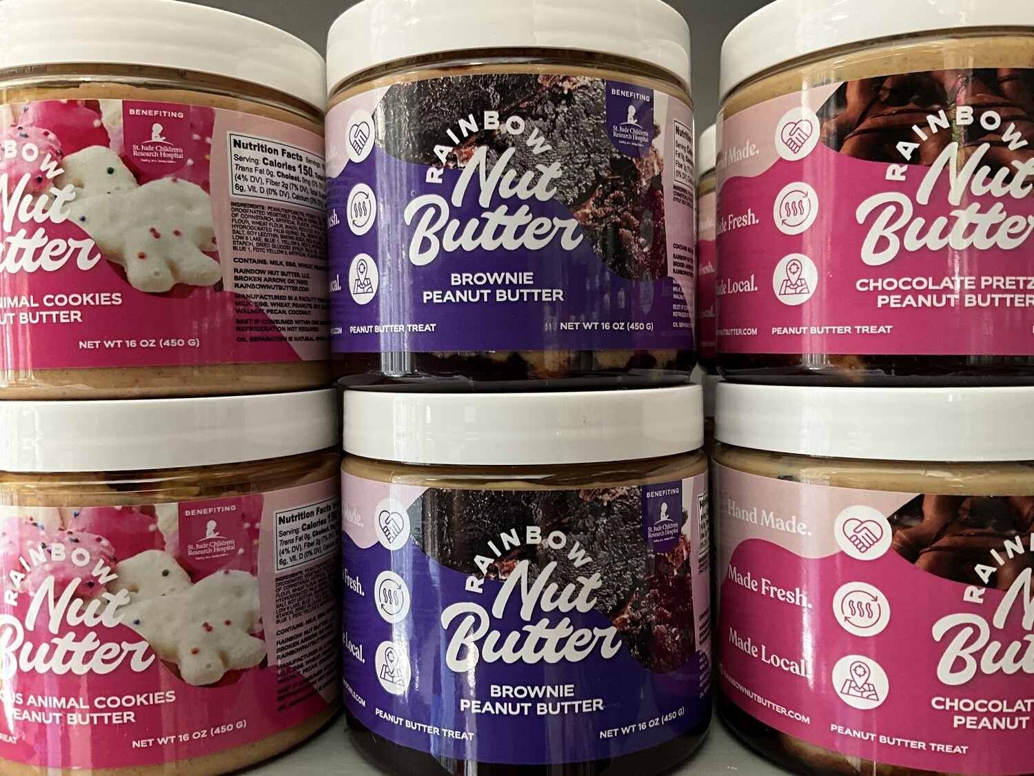 Rainbow Nut Butter Brownie Peanut Butter