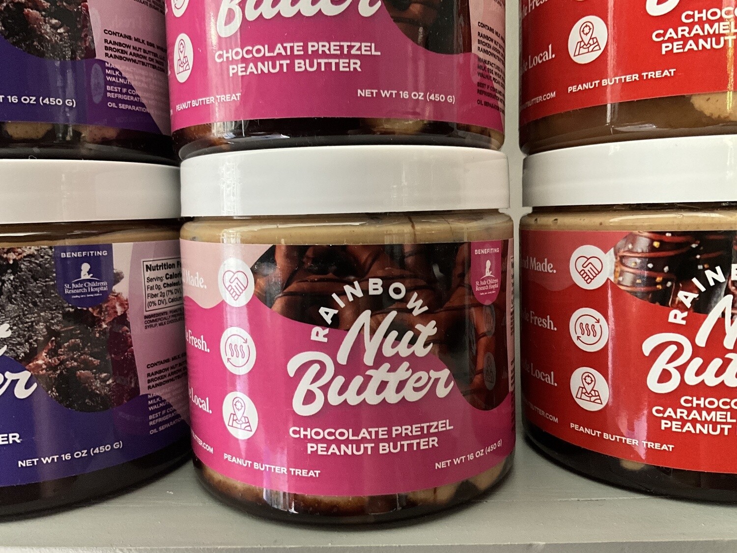 Rainbow Nut Butter Chocolate Pretzel Peanut Butter