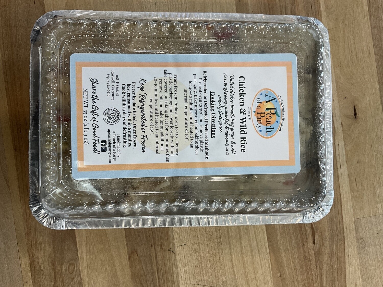 Peach of a Party Chicken and Wild Rice