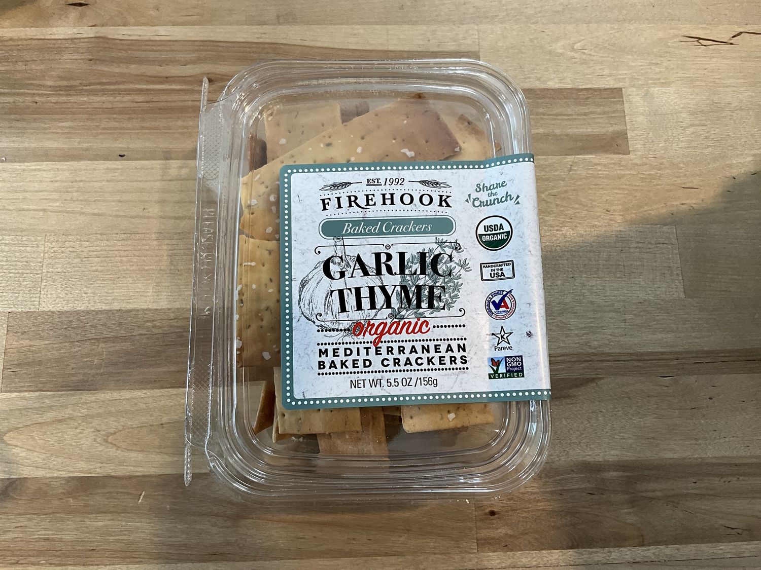 Fire Hook Baked Crackers Garlic and Thyme