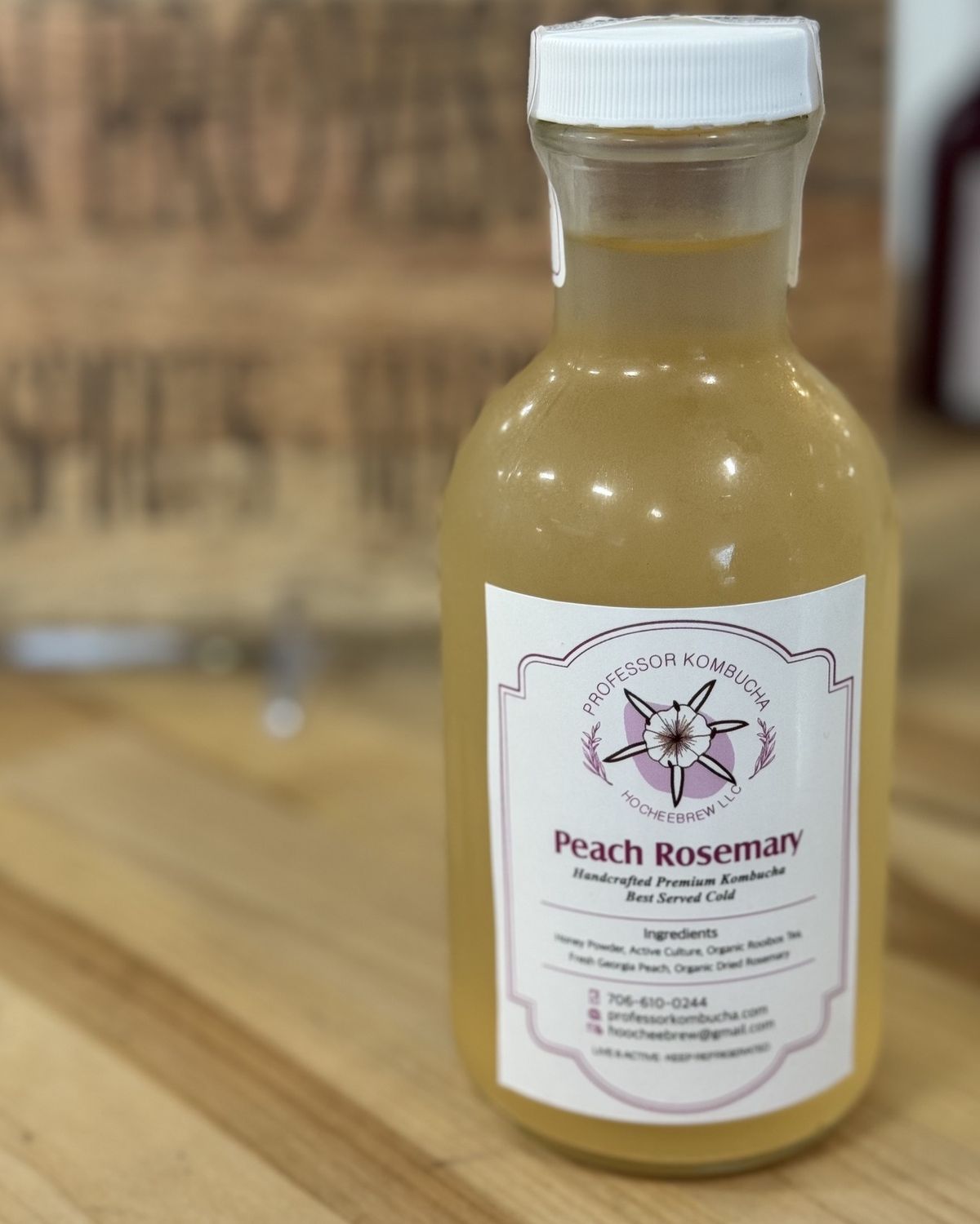 Peach Rosemary Kombucha