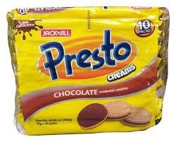 J&amp;J Presto Creams Chocolate 10 X 30G