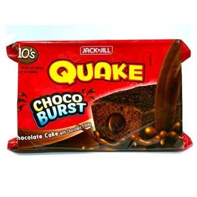 J&amp;J Quake Bars Chocolate (Red) 10 X 38G