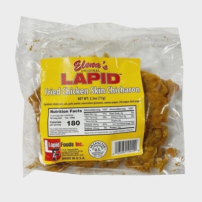 Elena&#39;s Original Lapid Fried Chicken Skin 2.5oz