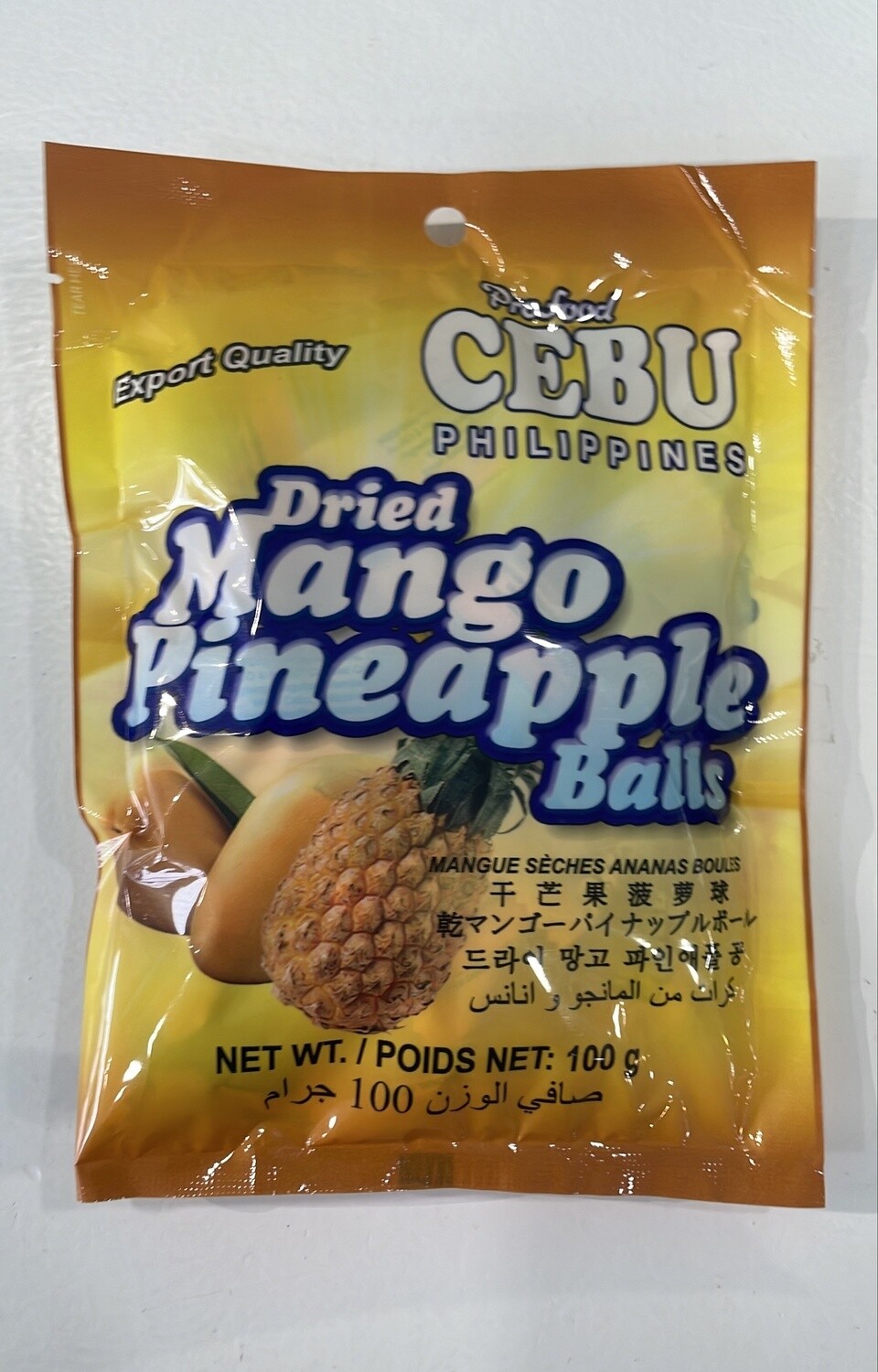 Cebu Dried Mango Pineapple Balls 100G