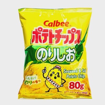 Calbee Potato Chip Salt &amp; Seaweed 2.8oz