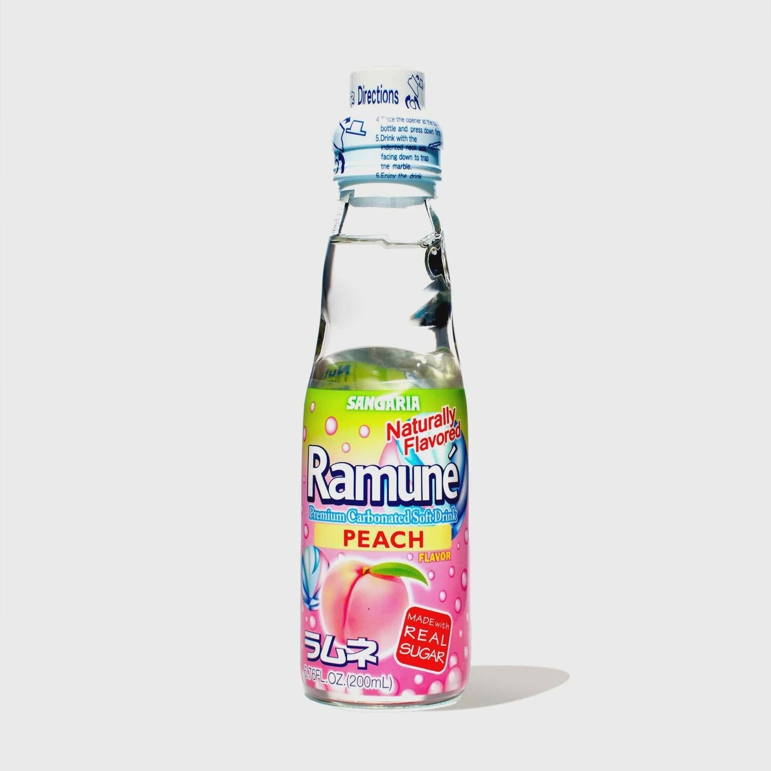 Ramune Sangaria Drink Peach 6.76oz