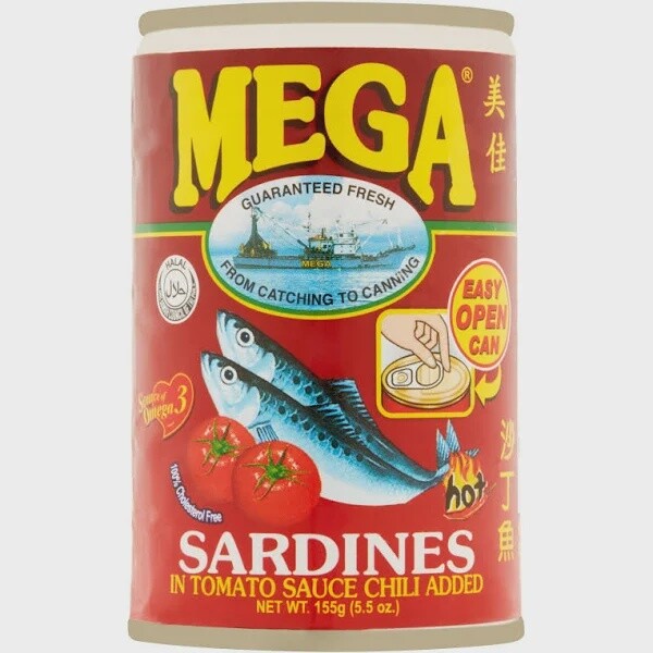 Mega Sardines In Tomato Sauce Chilli Added 155G