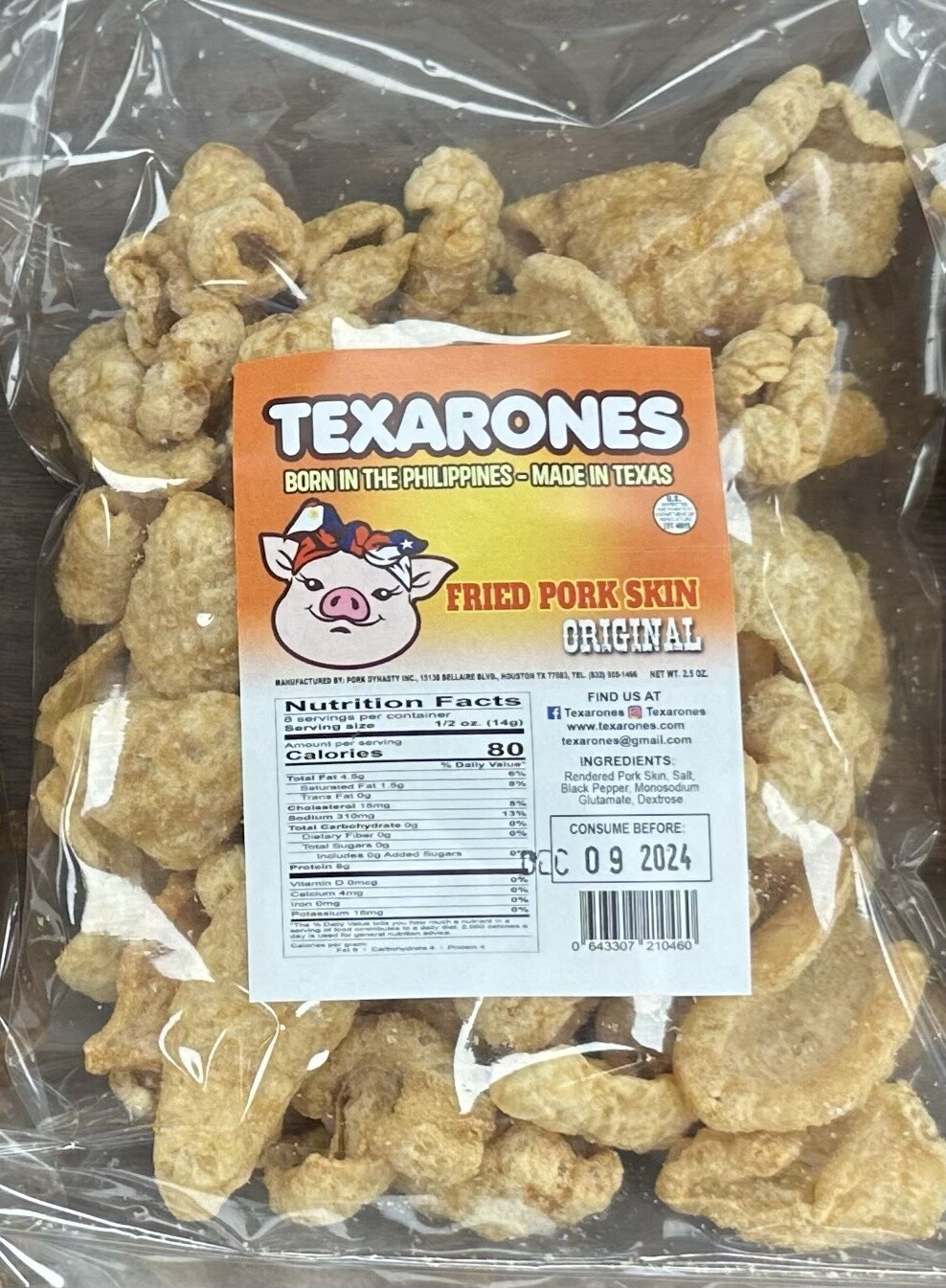 Texarones Fried Pork Skin Spicy 4oz