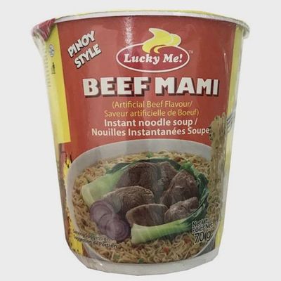 Lucky Me Beef Mami Noodles Cup 70g