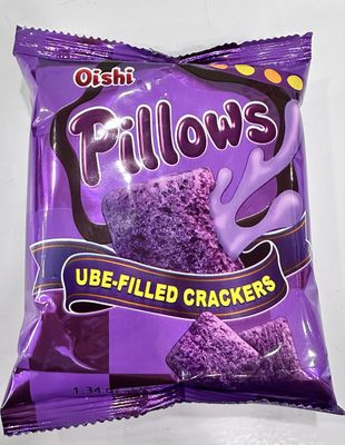 Oishi Pillows Ube Crackers 38g