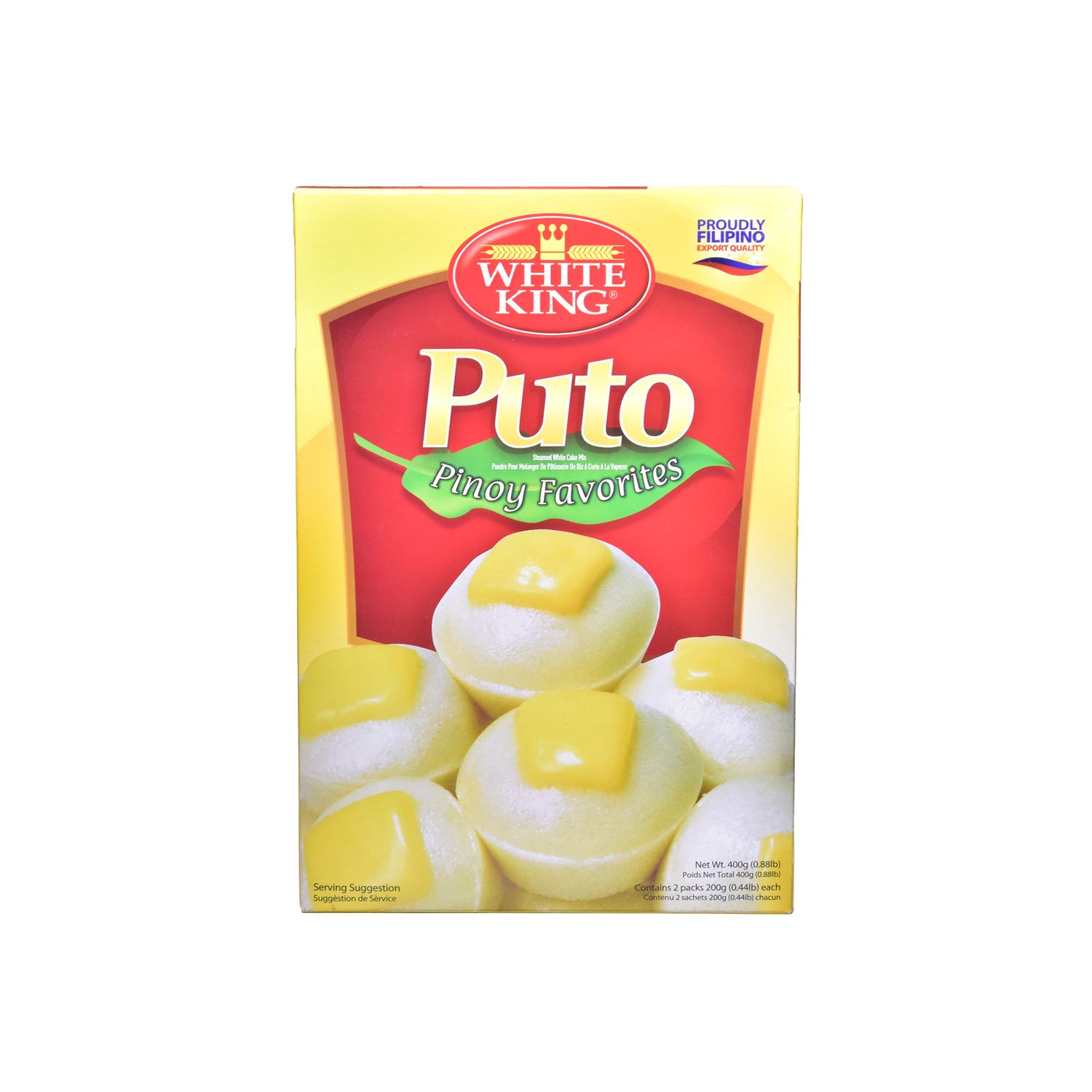 White King Puto Mix 400G (0.88lbs) Contains 2 Pks 200G/Pk