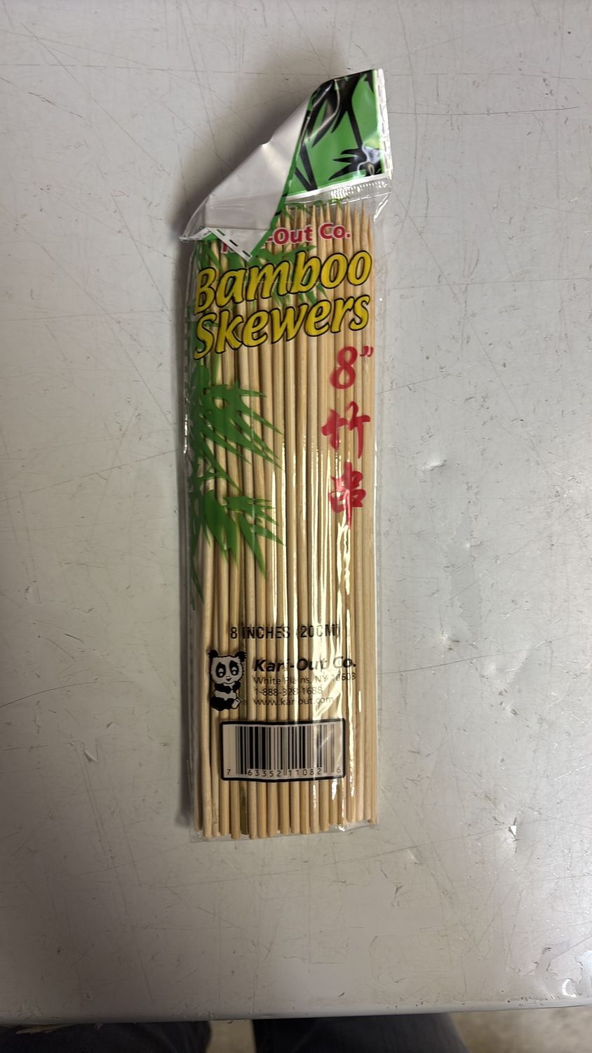 Kari-Out Bamboo Skewers 8&quot; 100ct