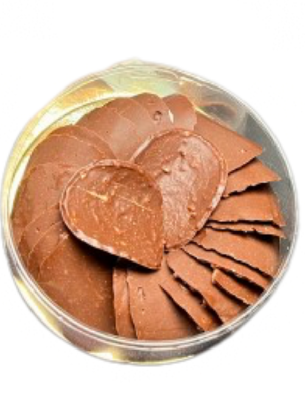 Tuiles pralin aux noisettes du Piémont IGP chocolat noir 72% (végan)