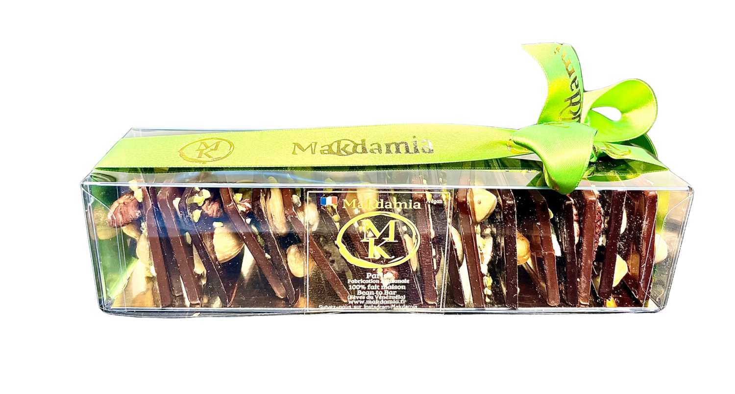 Mendiants noir 72% et lait 48%