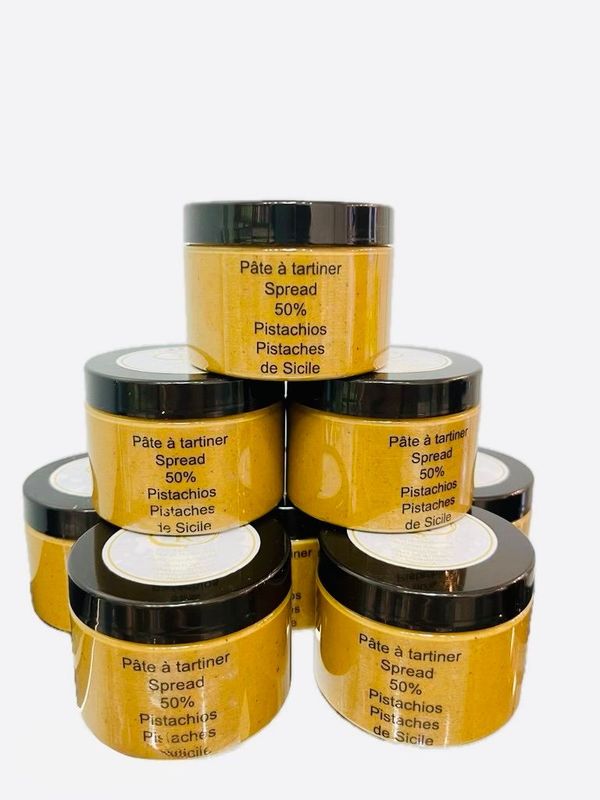 Pâte à tartiner prémium 50% pistaches de Sicile