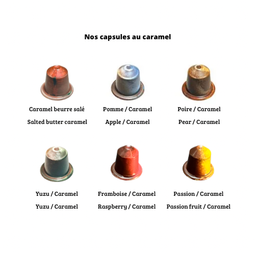 Capsules caramel au chocolat noir 72% Capsules caramel au chocolat noir 72%