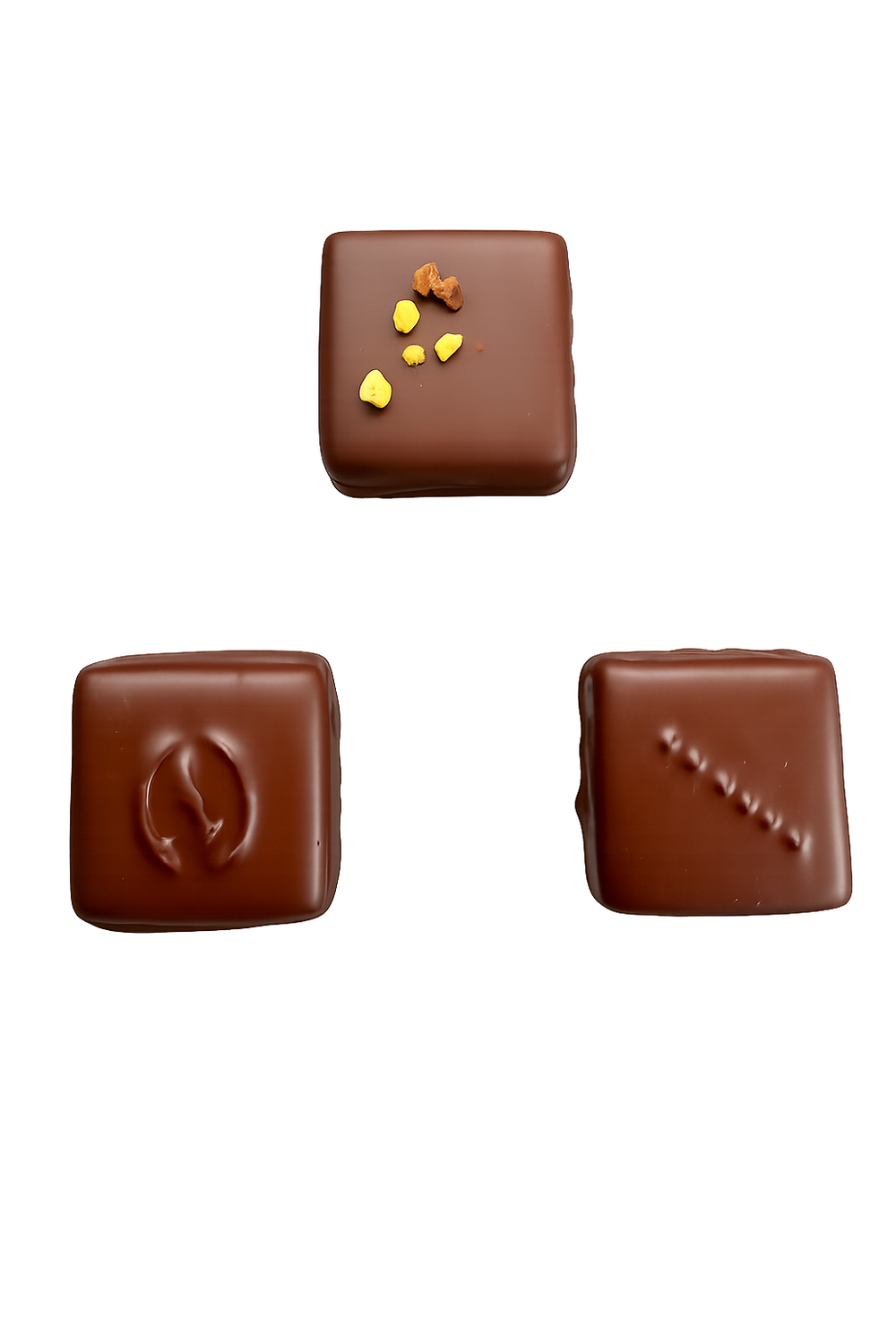Boîte de 20 pâtes d'amandes maison 60% au chocolat noir 72% Boîte de 20 pâtes d'amandes maison 60% au chocolat noir 72%