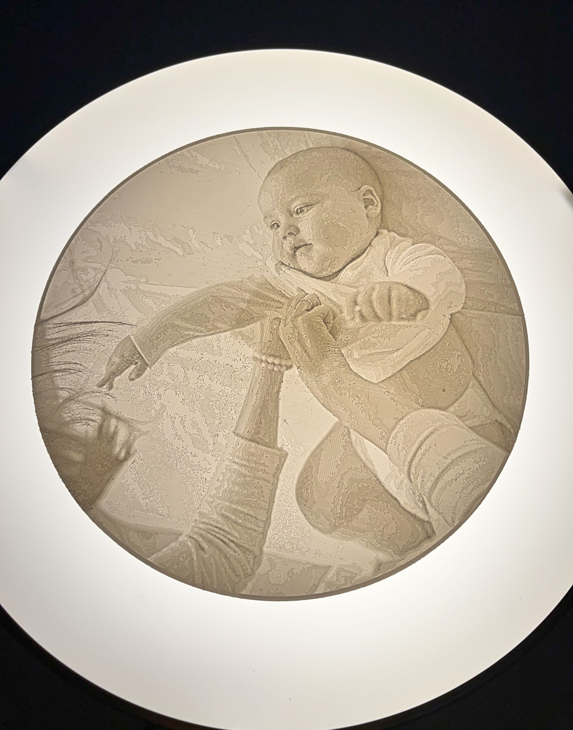 Litophanie Decken- oder Wandleuchte