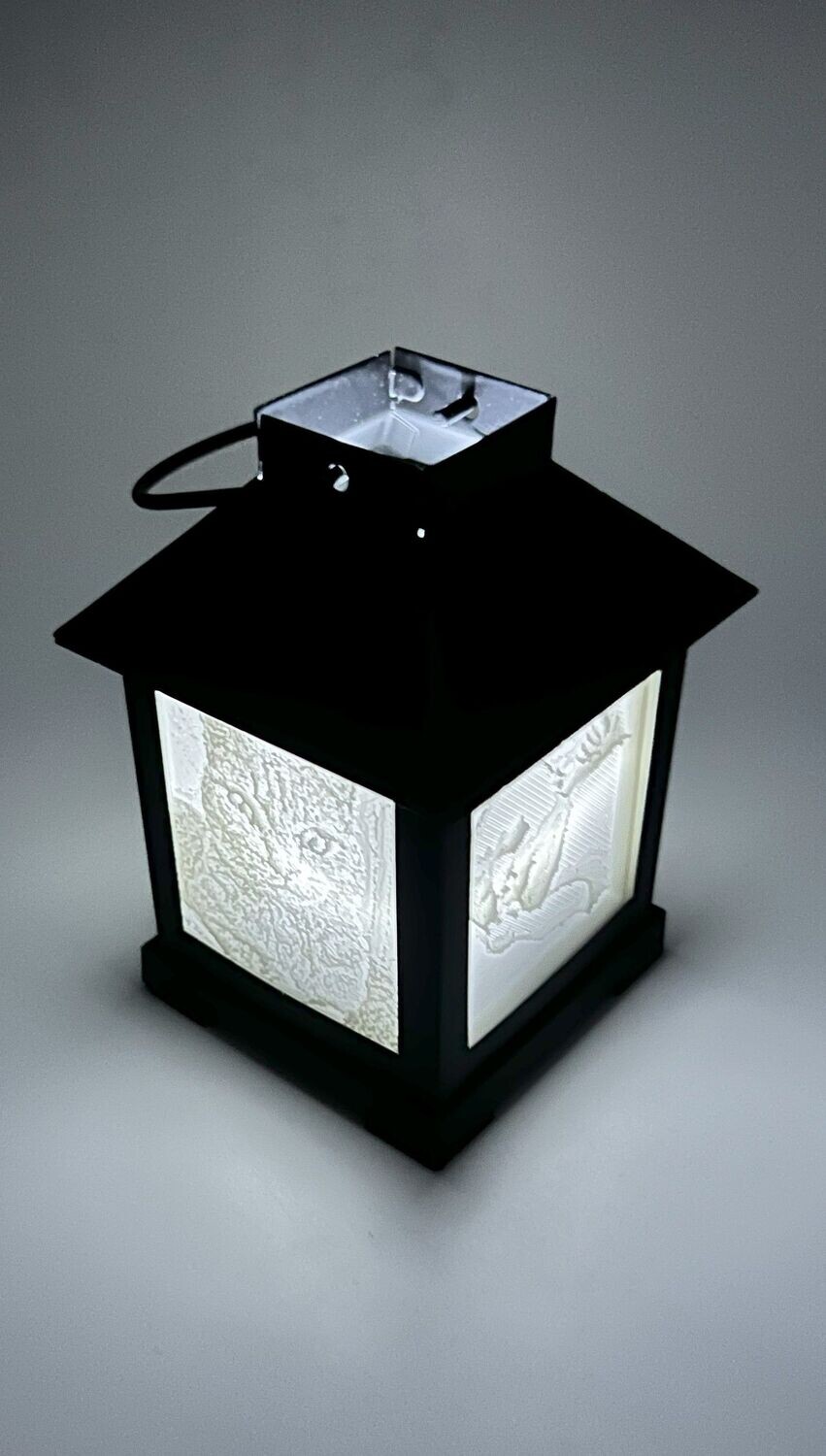 Litophanie Foto Laterne LED Kerze