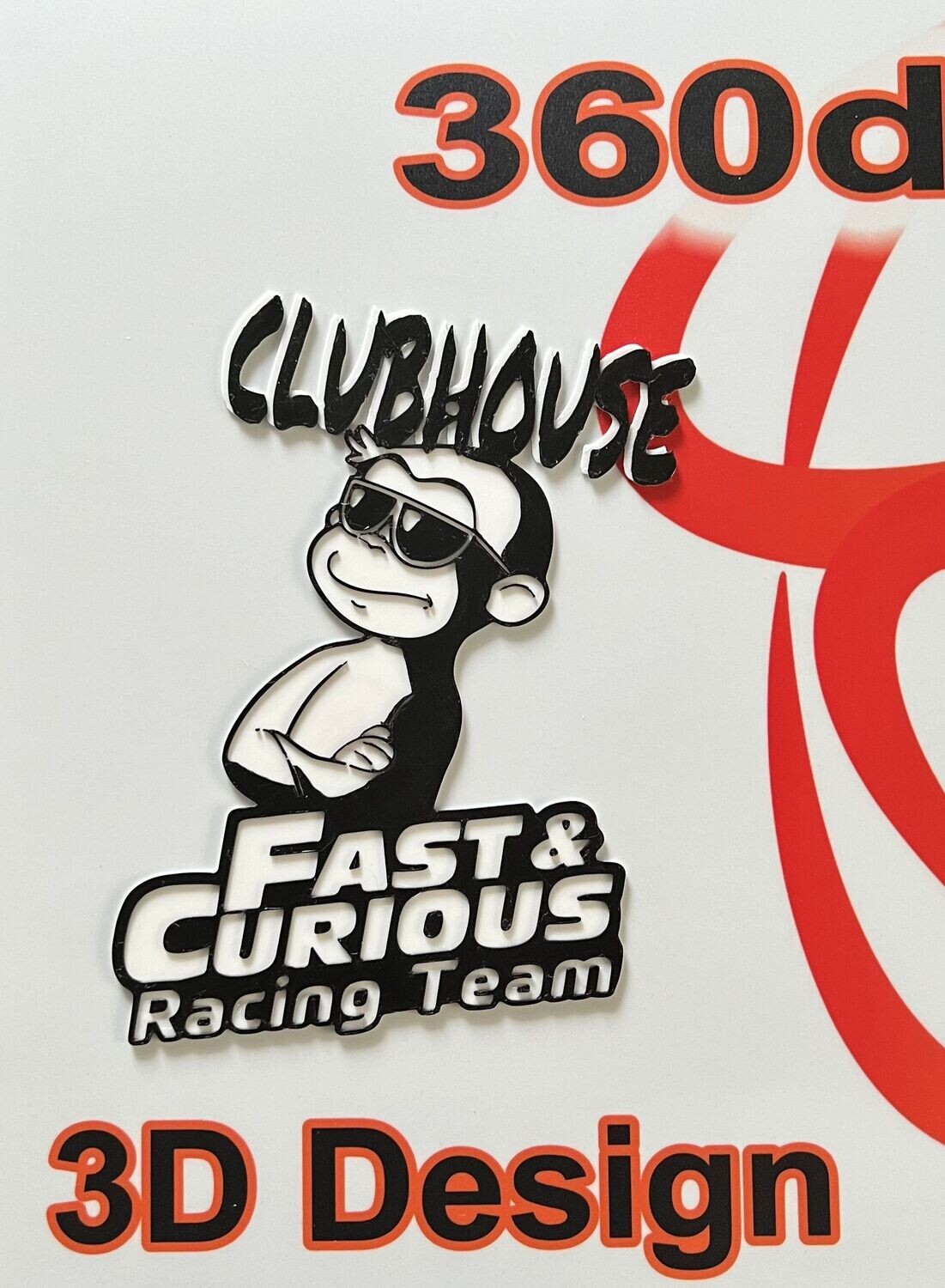 Fast & Curious Racing Team Türschild