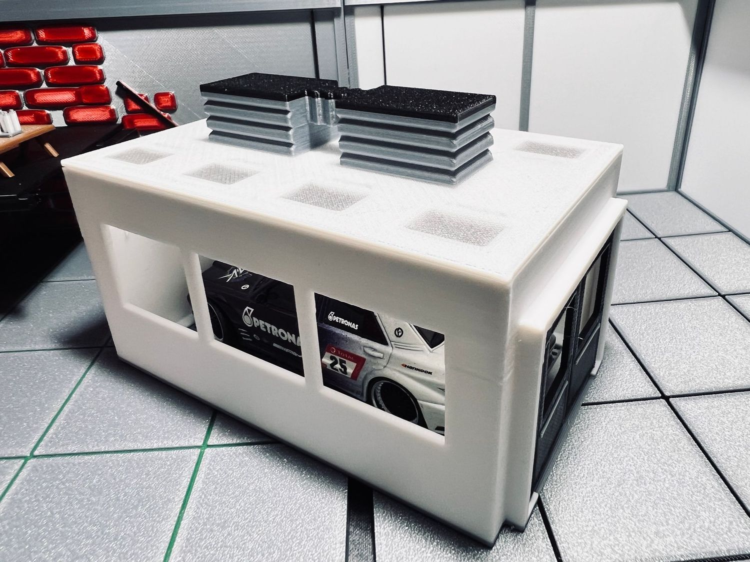 Werkstatt Lackierkabine Diorama 1:43