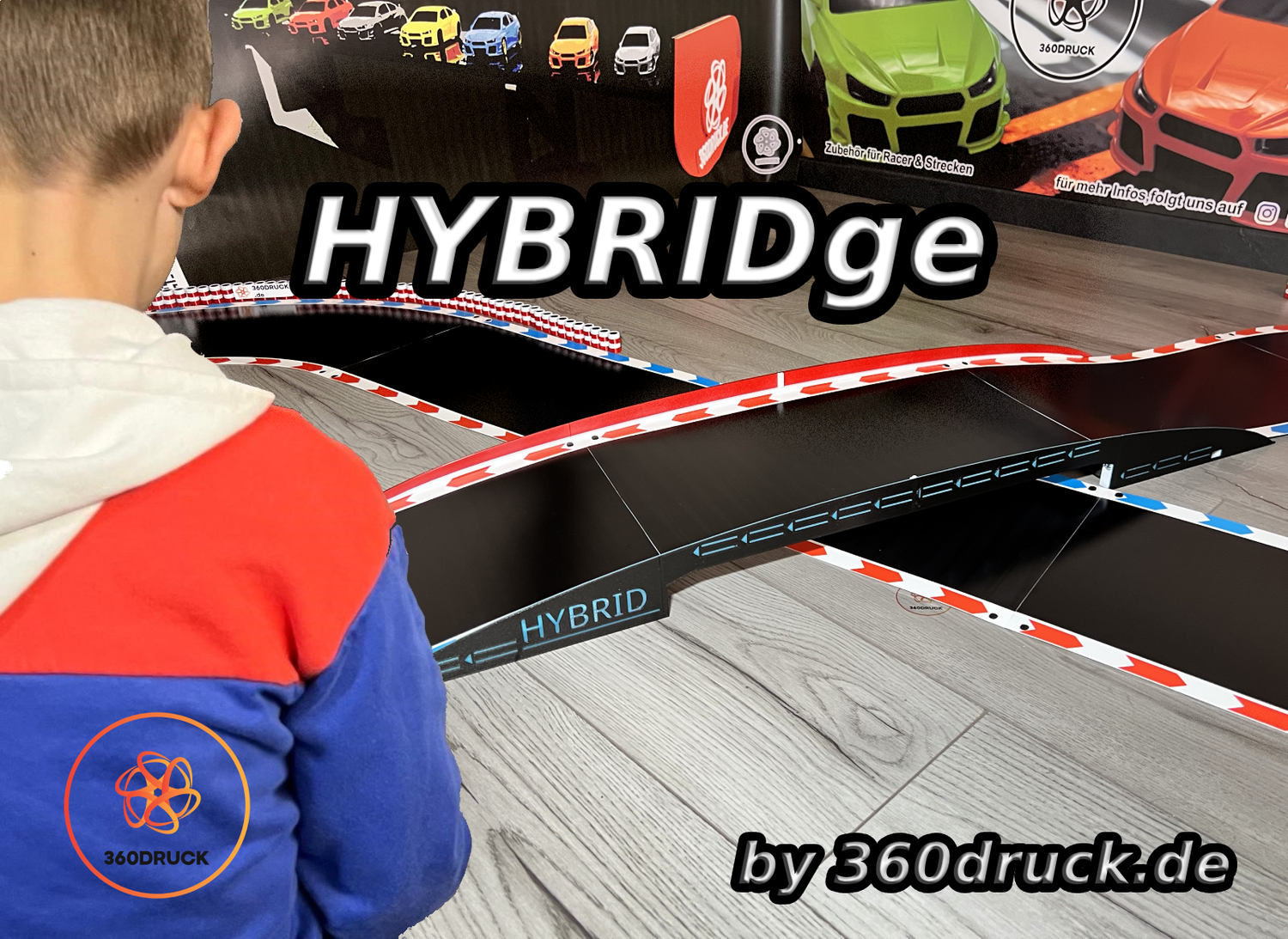 Zubehör Brücke Überfahrt HYBRIDge kompatibel mit Carrera Hybrid 1:50