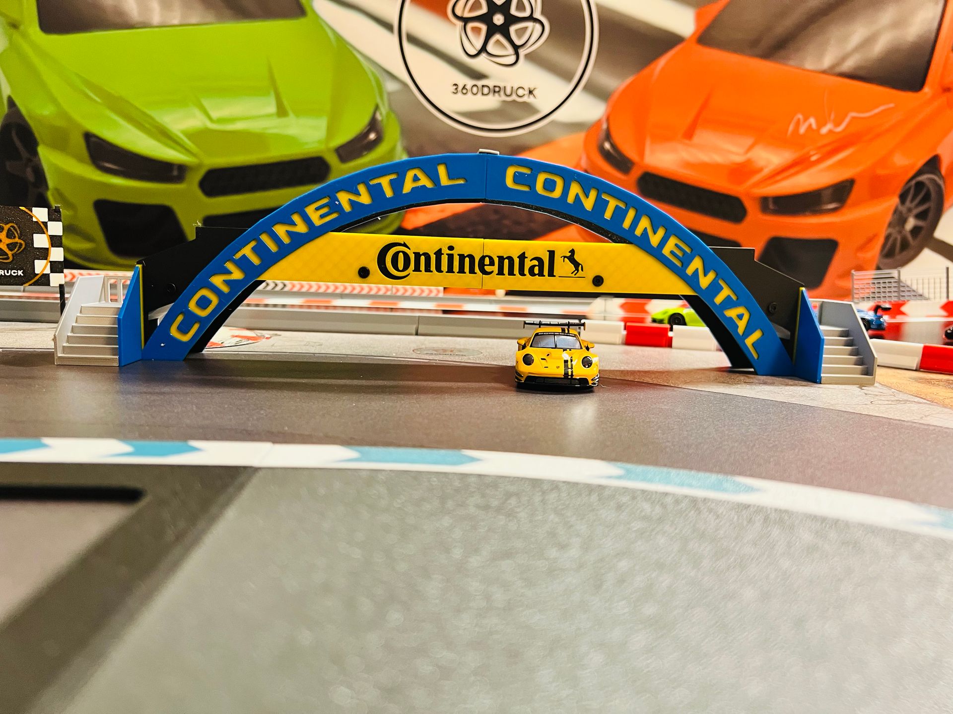 Zubehör Traverse Continental Nachbildung Brücke kompatibel mit Carrera Hybrid 1:50