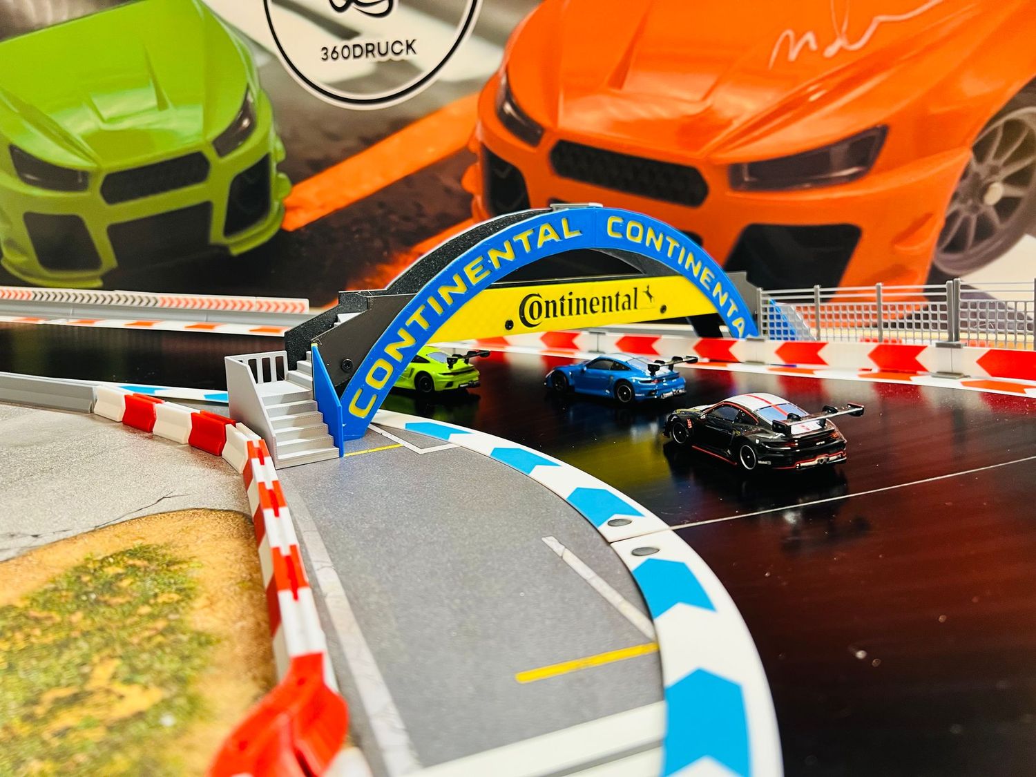 Zubehör Traverse Continental Nachbildung Brücke kompatibel mit Carrera Hybrid 1:50
