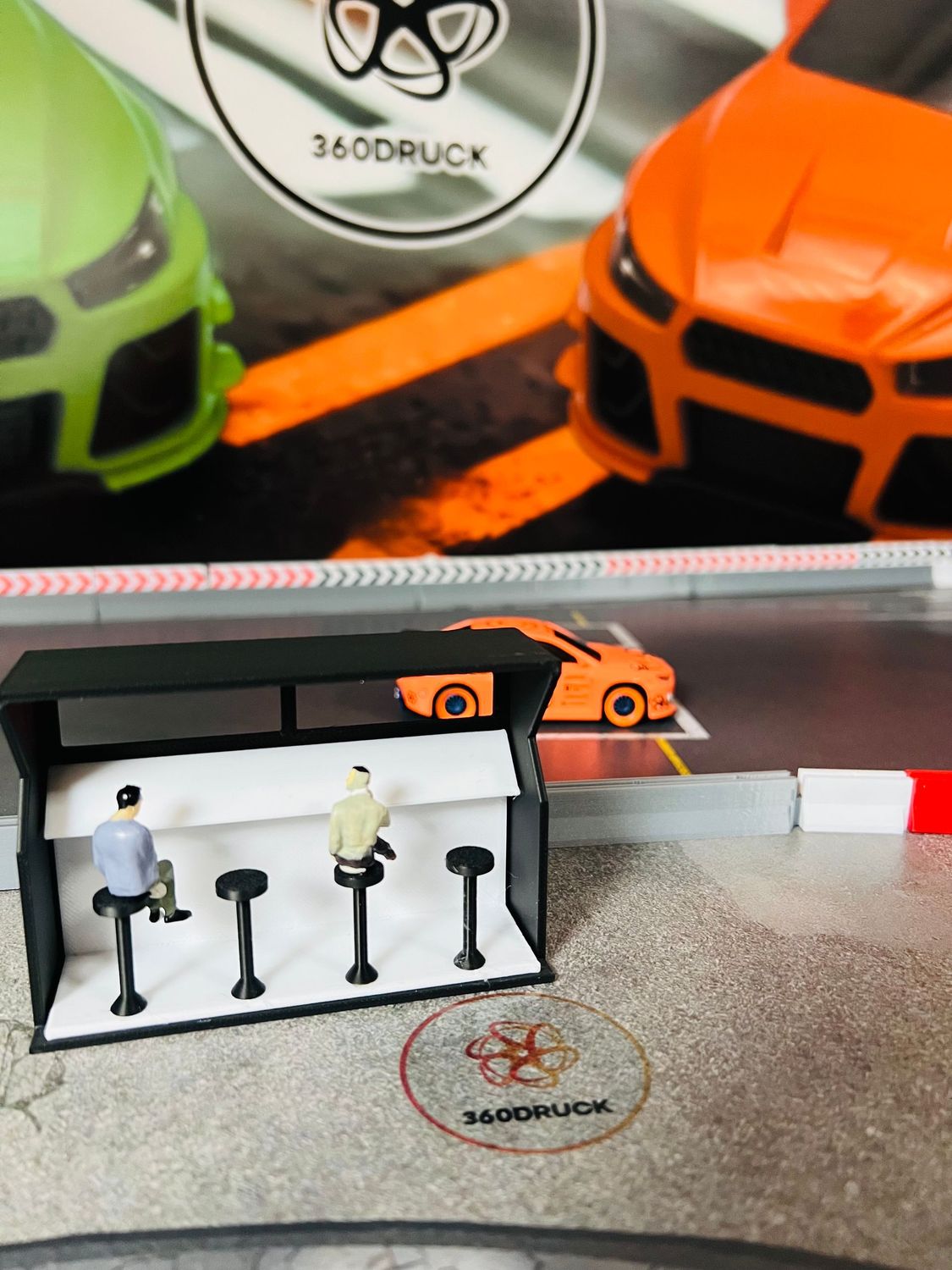 Kommandostand Boxenmauer für 1:43