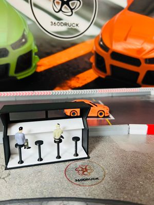 Kommandostand Boxenmauer für 1:43