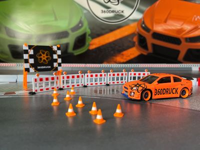 4er SET Absperrung Bauzaun Schranken 1:43