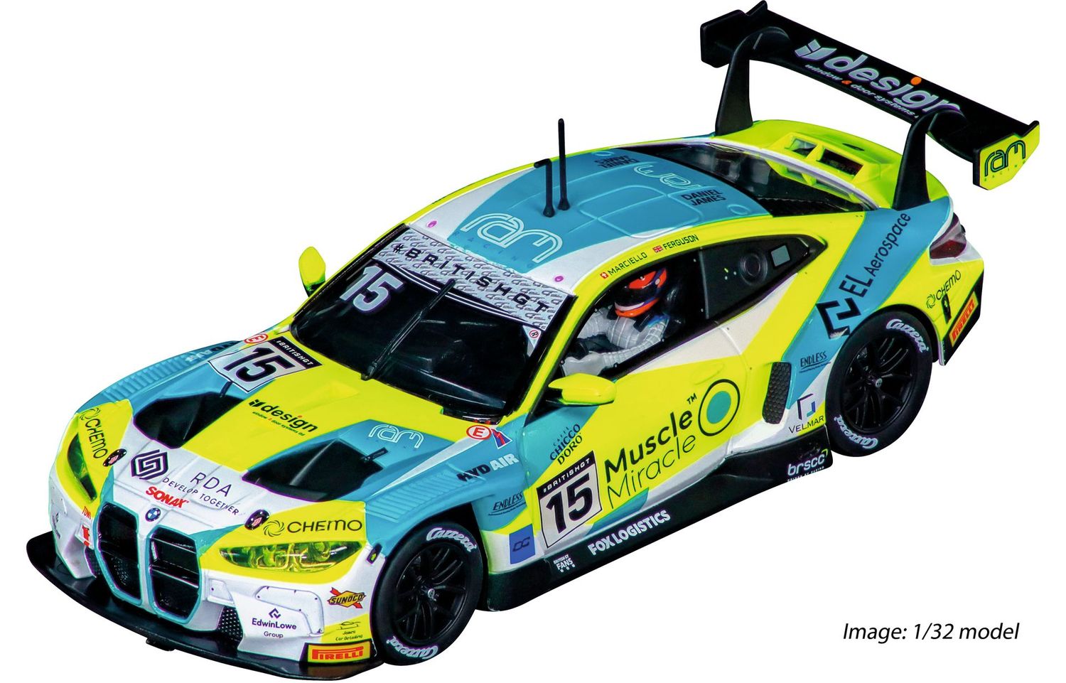 Carrera Hybrid BMW M4 GT3 "RAM Racing, No. 15" 1:50