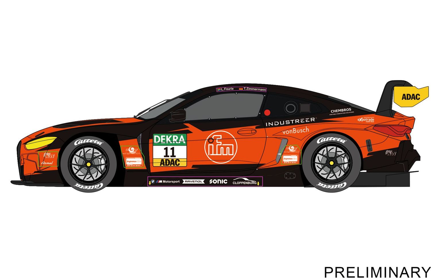 BMW M4 GT3 'FK Performance Motorsport, No. 11' 1:50 BMW M4 GT3 'FK Performance Motorsport, No. 11' 1:50