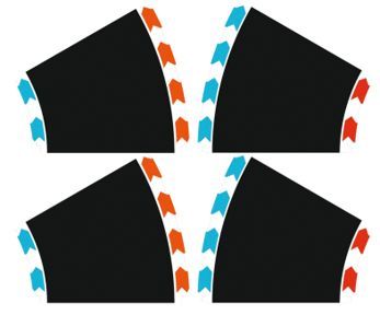 Curves Radius 1/30° (2x L + 2x R) Carrera Hybrid