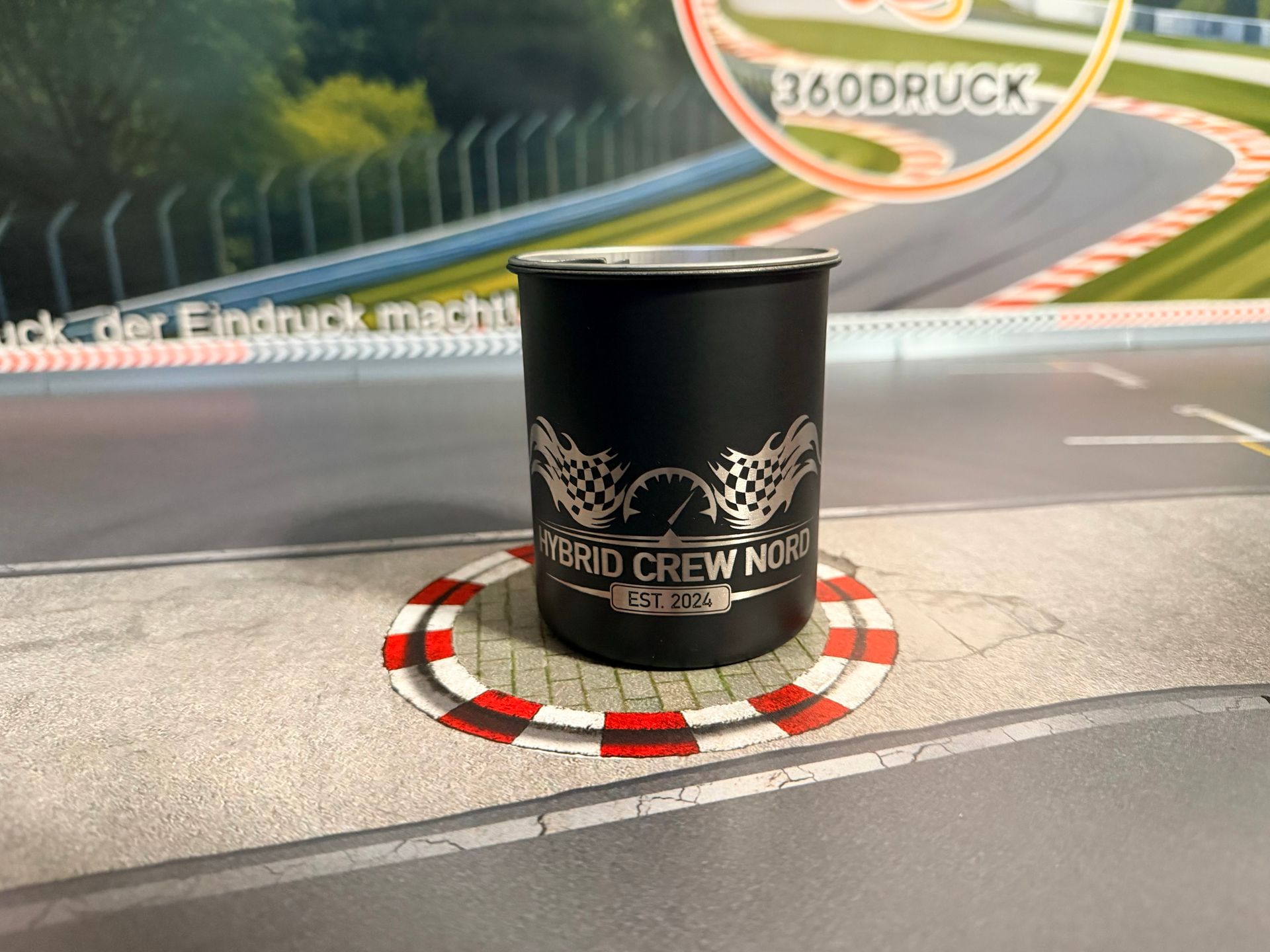 Aschenbecher Edelstahl Gravur