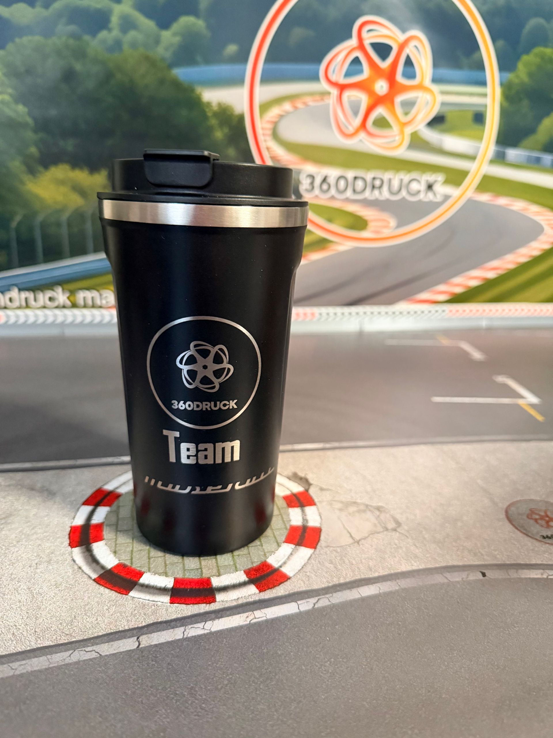 Becher Edelstahl Gravur