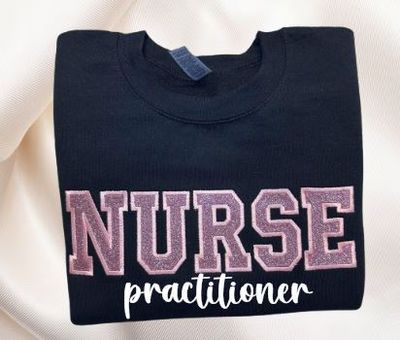 Nurse glitter embroidered shirt