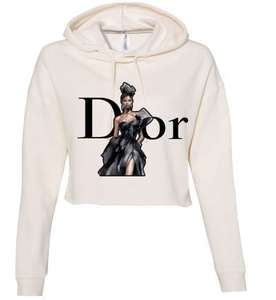 Melanated Fashionista Diva Cropped Hoodie