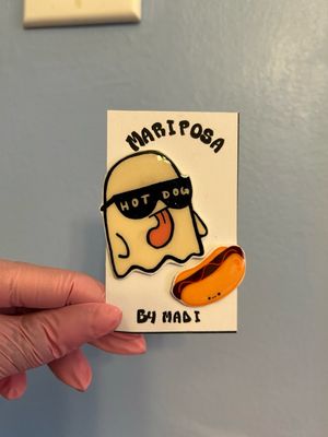 Limited Edition HotDog Pin With A Hotdog Friend