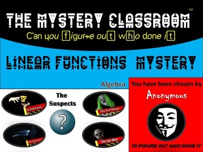 Algebra: Linear Functions Mystery  (1 Teacher License)