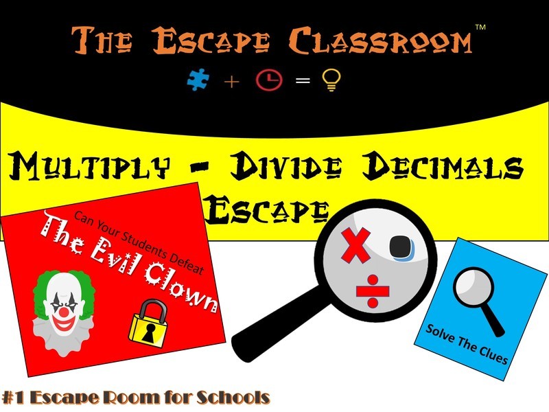 Multiply / Divide Decimals Escape Workshop (1 Teacher License)