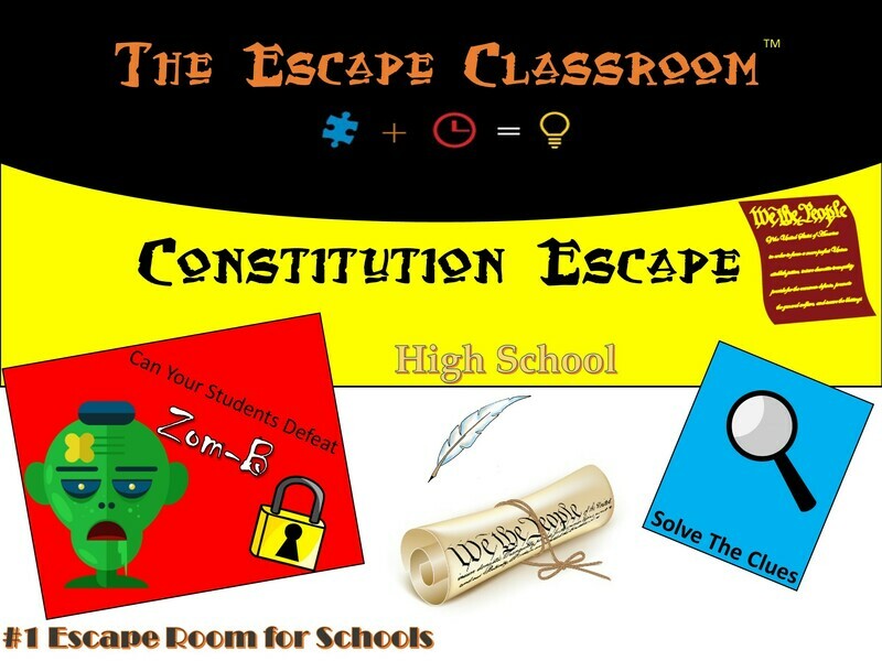 Constitution Escape Workshop 9th - 12th Grade (1 Teacher License)