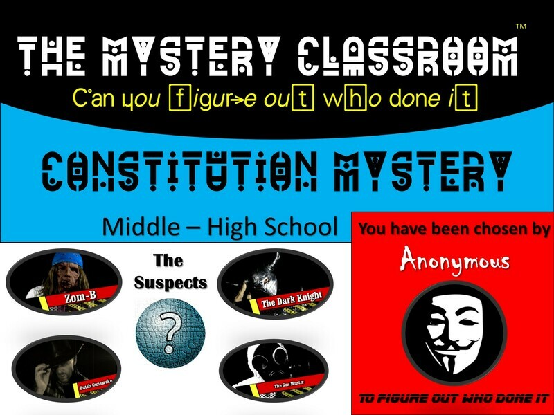 Constitution Mystery - Middle - High School  (1 Teacher License)