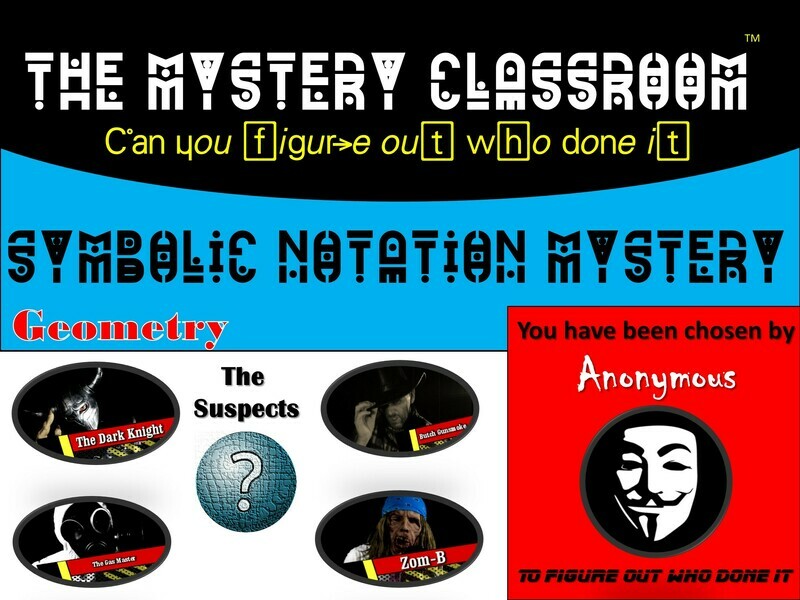 Geometry: Symbolic Notation Mystery  (1 Teacher License)