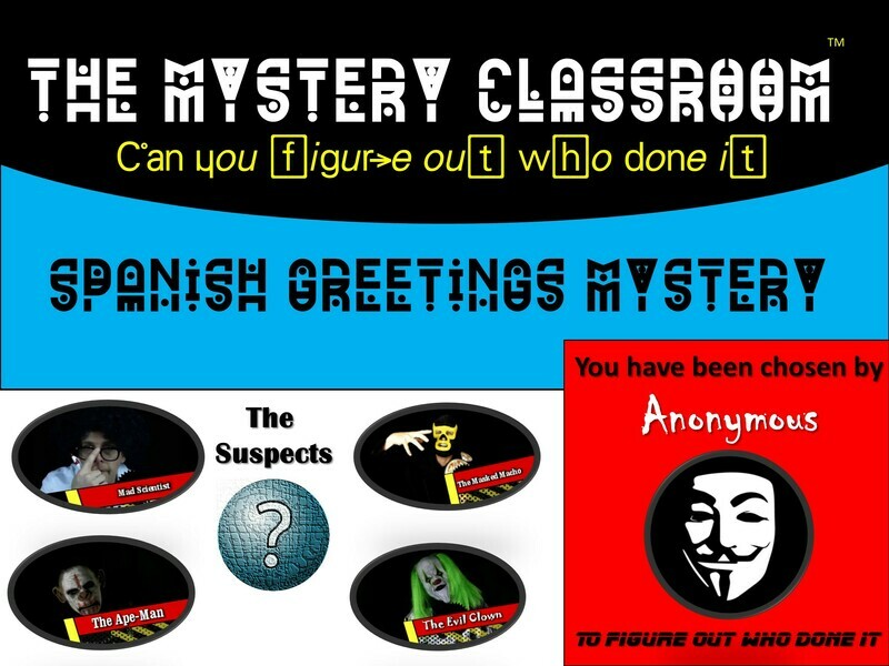 Spanish: Greetings Mystery  (1 Teacher License)